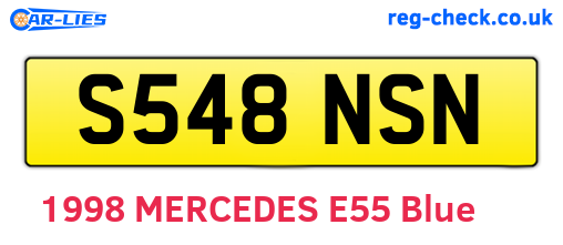 S548NSN are the vehicle registration plates.