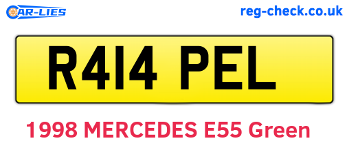 R414PEL are the vehicle registration plates.