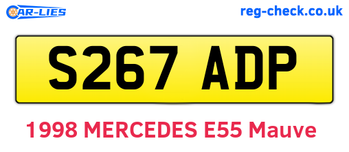 S267ADP are the vehicle registration plates.