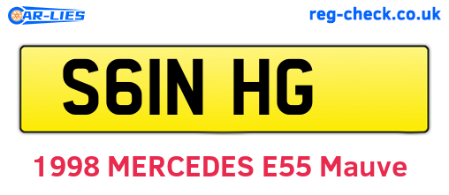 S61NHG are the vehicle registration plates.