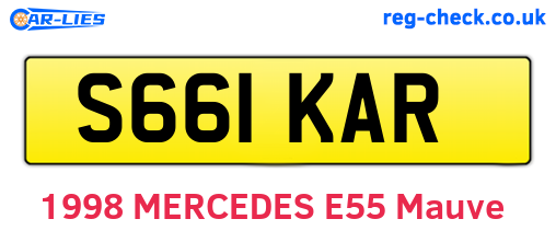 S661KAR are the vehicle registration plates.