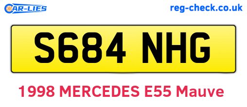 S684NHG are the vehicle registration plates.