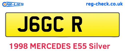 J6GCR are the vehicle registration plates.