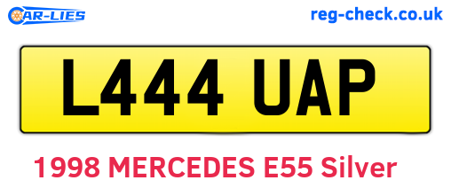L444UAP are the vehicle registration plates.