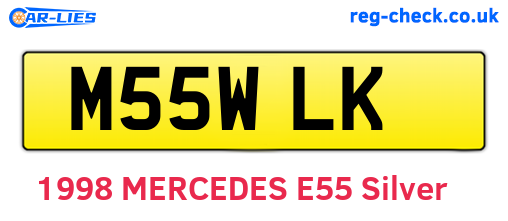 M55WLK are the vehicle registration plates.
