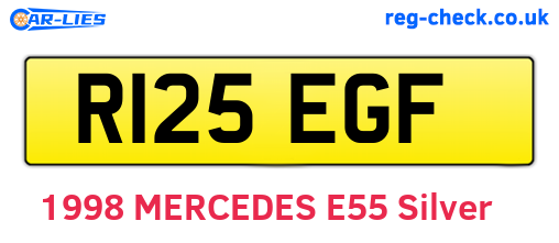 R125EGF are the vehicle registration plates.