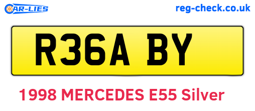 R36ABY are the vehicle registration plates.