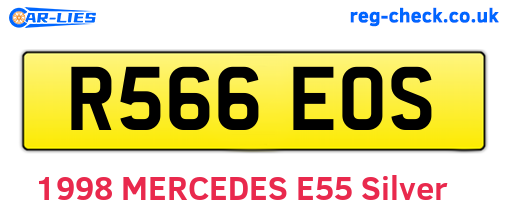 R566EOS are the vehicle registration plates.