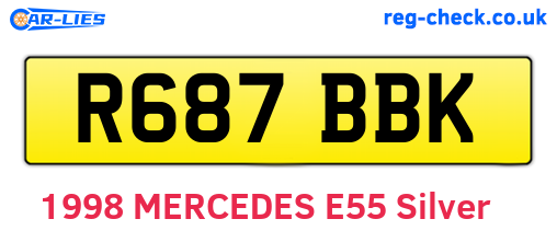 R687BBK are the vehicle registration plates.