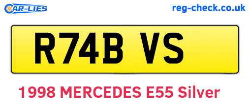 R74BVS are the vehicle registration plates.