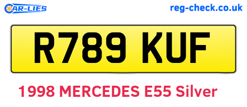 R789KUF are the vehicle registration plates.