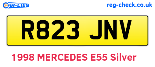 R823JNV are the vehicle registration plates.