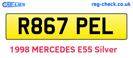 R867PEL are the vehicle registration plates.