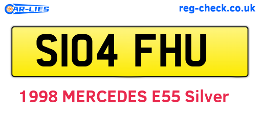S104FHU are the vehicle registration plates.