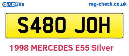 S480JOH are the vehicle registration plates.