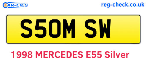 S50MSW are the vehicle registration plates.