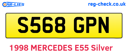 S568GPN are the vehicle registration plates.