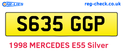 S635GGP are the vehicle registration plates.