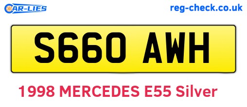 S660AWH are the vehicle registration plates.