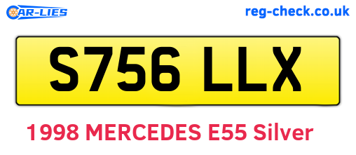 S756LLX are the vehicle registration plates.