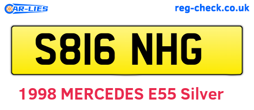 S816NHG are the vehicle registration plates.