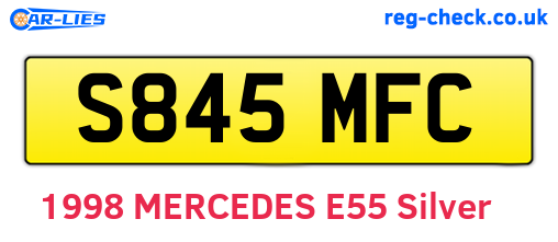 S845MFC are the vehicle registration plates.