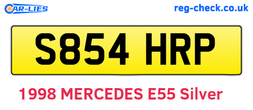 S854HRP are the vehicle registration plates.