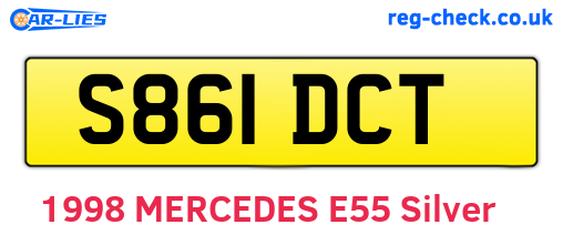 S861DCT are the vehicle registration plates.