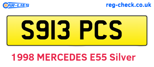 S913PCS are the vehicle registration plates.