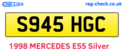 S945HGC are the vehicle registration plates.