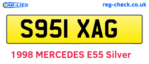S951XAG are the vehicle registration plates.