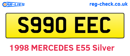 S990EEC are the vehicle registration plates.