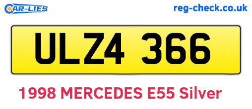 ULZ4366 are the vehicle registration plates.