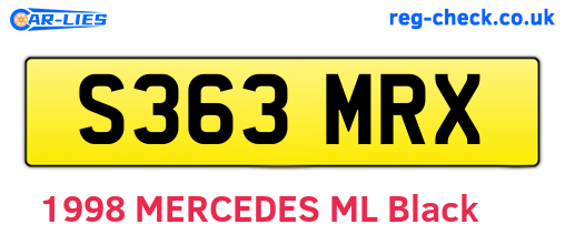 S363MRX are the vehicle registration plates.