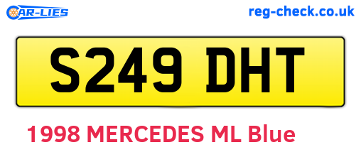 S249DHT are the vehicle registration plates.