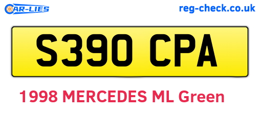S390CPA are the vehicle registration plates.