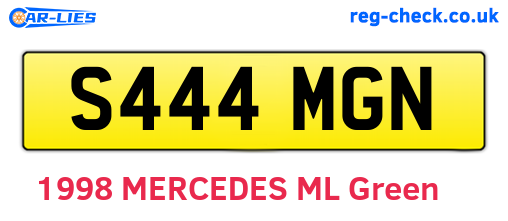 S444MGN are the vehicle registration plates.