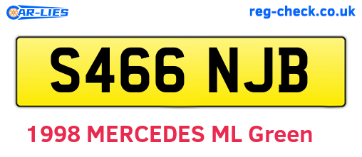 S466NJB are the vehicle registration plates.