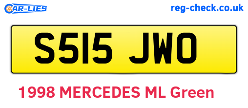 S515JWO are the vehicle registration plates.