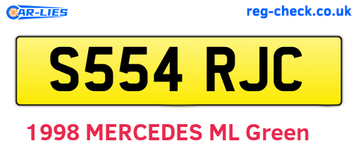 S554RJC are the vehicle registration plates.