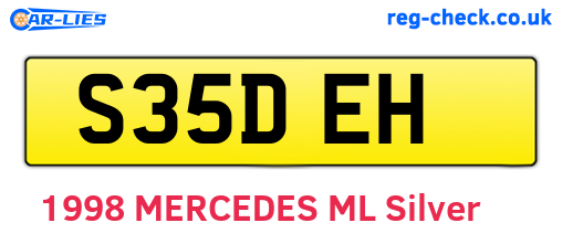 S35DEH are the vehicle registration plates.