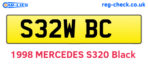 S32WBC are the vehicle registration plates.