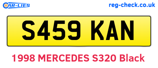 S459KAN are the vehicle registration plates.