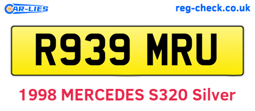 R939MRU are the vehicle registration plates.