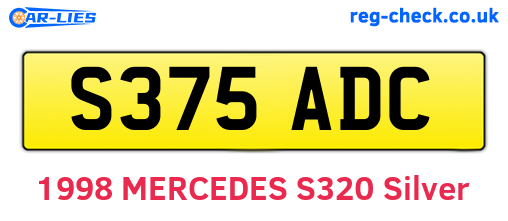 S375ADC are the vehicle registration plates.