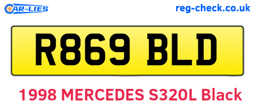R869BLD are the vehicle registration plates.