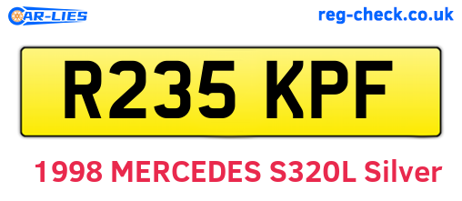 R235KPF are the vehicle registration plates.