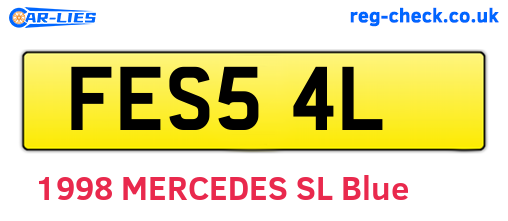 FES54L are the vehicle registration plates.