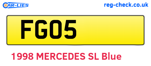 FGO5 are the vehicle registration plates.