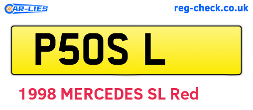 P5OSL are the vehicle registration plates.